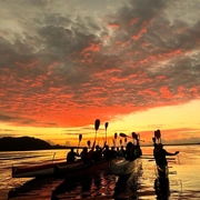 Remada do Por do Sol + Revoada dos Guarás